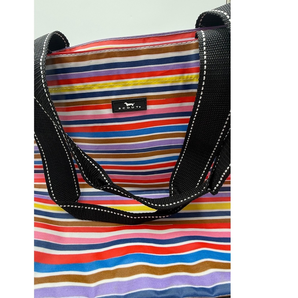 Scout Striped Zipper Tote Bag Multicolor Shoulder Bag Georgetown USA 18x12x7